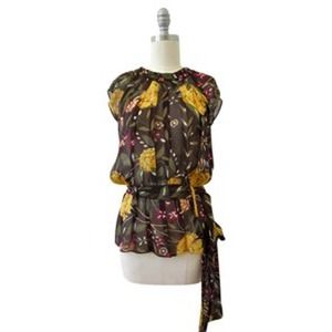 Christiane Celle Floral Silk Blouse